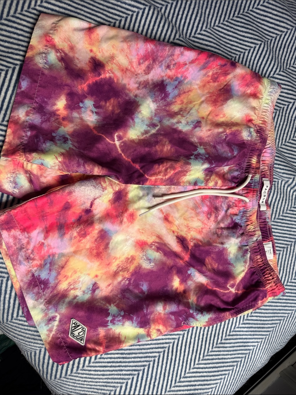 PacSun Multicolor Tie-Dye Swim Board Shorts